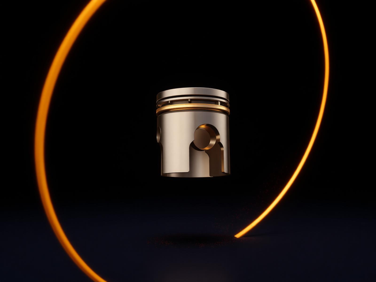 Automotive spare part with premium gold lighting